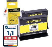 PATONA 2X Batterie de Remplacement pour Insta IS360X2B, 1700mAh / 6.5Wh / 3.85V, Standard IPX8 Compatible avec Insta360 One X2 Action Cam