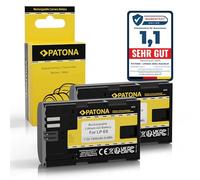 PATONA 2X Batterie pour Canon LP-E6 LPE6 1300mAh 7.2V 9.4Wh | Batterie pour EOS 5D Mark II III IV 5DS R R5 6D 7D 60D 60Da 70D 80D 90D XC10 XC15 WFT-E5 E7, anti court-circuit