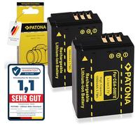 PATONA 2X Batterie pour Panasonic CGA-S007 S007E DMW-BCD10 1000mAh 3.7V