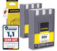 PATONA 2X Batterie Remplacement pour Canon NB-1LH 830mAh 3.6V Compatible avec Canon Digital ELPH Ixus VII V3 300 330 400 500 IXY S200 S300 S400 S500 JD 3.3 x 4ie NB1LH NB 1LH