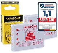 PATONA 2X Batterie Remplacement pour Nikon en-EL5 1000mAh 3.7V Compatible avec Nikon CoolPix 3700 4200 5200 5900 6000 7900 P3 P4 P80 P90 P100 P500 P510 P520 P530 P5000 P6000 S10 en EL5 ENEL5