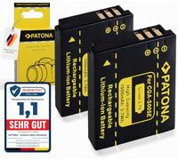PATONA 2X CGA-S005 Batterie 1000mAh pour Panasonic Lumix LX3 FX50 | Lot de 2 - aussi pour FX01, FX100, D-LUX 2 et 3, FinePix F20 F40, MX-1 - remplace DMW-BCC12 et BP-DC4