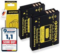 PATONA 2X CGA-S005 Batterie 1000mAh - Remplace Panasonic CGA-S005, DMW-BCC12, Leica BP-DC4, Fujifilm NP-70, Ricoh DB-60 - pour Lumix FX01, FX50, FX100, LX3, D-LUX 2, D-LUX 3, FinePix F20, F40, MX-1