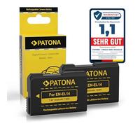 PATONA 2X EN-EL14 Batterie 1030mAh pour Nikon D3300 D3400 D5300