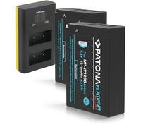 PATONA 2X Platinum Batterie NP-W126s NP-W126 1210mAh avec Chargeur LCD Dual (USB-C/Micro-USB) Compatible avec Fuji Fujifilm X100VI X-M5 X-T20 X-T30 II X-T50 XT100 XPRO3 HS-30EXR HS-50EXR