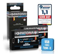 PATONA 2X Platinum Batterie pour Canon LP-E17 LPE17 avec 3X LP-E6N, 1000mAh