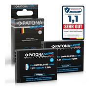 PATONA 2X Platinum Batterie pour Panasonic DMW-BLG10 BLG10E, 1000mAh | Batterie pour DMC-GF6 Lumix DC GX9 TZ202 TZ91 DMC GX7 GX80 LX100 TZ101 TZ99 TZ80, 100% identique à l'original