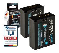 PATONA 2x PLATINUM NP-W126S Batterie 1050mAh USB-C Input Compatible avec Fujifilm FinePix HS50EXR HS30EXR X100F X100V X-T1 X-T2 X-T3 X-T20 X-T30 II X-Pro1 X-Pro3 X-E1 X-E4 X-A1 X-A7 X-H1 NPW126S W126S