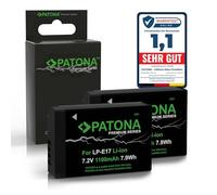 PATONA 2X Premium Batterie LP-E17, Incompatible avec chargeurs Canon | Batterie partiellement décodée pour EOS R8 II, 77D 200D 750D 760D 8000D, pas d'affichage d'autonomie sur RP M3 M5 M6