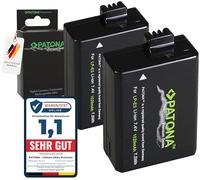 PATONA 2X Premium Batterie LP-E5 (1020mAh / 7.4V / 7.5Wh) Compatible avec Canon EOS 1000D 500D 450D Kiss X3 X2 F Rebel XS XSi T1i Battery Pack LPE5 LP E5 LPE-5