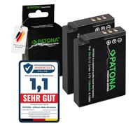 PATONA 2X Premium Batterie pour Nikon EN-EL12 ENEL12 1100mAh