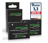 PATONA 2X Premium Batterie pour Panasonic DMW-BLG10 BLG10E DMC-GF6 770mAh | Batterie pour Lumix DC GX9 TZ202 TZ91 DMC GX7 GX80 LX100 TZ101 TZ99 TZ80, 100% identique à l'original