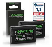 PATONA 2X Premium Batterie pour Sony NP-FW50 FW50 1100mAh | Batterie pour Alpha 7 7R 7II 7S A5000 A6000 A6300 A6400 A6500 ZV-E10 DSC RX10 Mark II III IV RX1R III DSC-RX1RM3