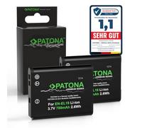 PATONA 2X Premium Batterie Rechange pour Nikon EN-EL19 en EL19 S3100 700mAh | Batterie pour Coolpix S100 A300 S2600 S2800 S3300 S3500 S3600 S3700 S4100 5200 S5300 S6500 S7000 W100 W150