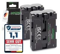 PATONA 2X Premium Batterie Remplacement pour Sony NP-FM500H 2400mAh Compatible avec Sony Alpha DSLR A100 A200 A300 A350 A450 A500 A550 A560 A580 A700 A850 A900 SLT-A57 A65 A77 A99 II FM500H