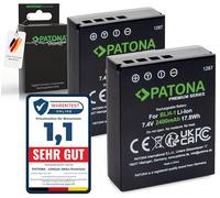 PATONA 2X Premium BLH-1 Batterie de Rechange 2400mAh Compatible avec Olympus Om-D OMD EM-1 Mark II EM-1 Mark 2 E-M1X EM1 EM1X BLH1 BL-H1 BL H1 O-MD entièrement décodée