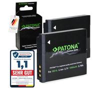 PATONA 2X Premium NB-6L Batterie 1000mAh Compatible avec Canon NB-6LH NB6L Digital Ixus 85 95 105 200 is 300 310 PowerShot D20 S90 S95 S120 SX240 SX260 SX530 SX540 SX610 SX700 SX710 NB 6L