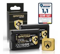 PATONA 2X Protect Batterie NP-FW50 1100mAh avec boîtier de Protection V1 Compatible avec Sony Alpha 7 A5000 A6000 A6300 A6400 A6500 A7 A7S A7R A7II DSC RX10 Mark II III IV RX1R III RX1RM3 NEX 3 5 6