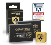 PATONA 2X Protect Batterie pour Fujifilm NP-W126s W126 1210mAh