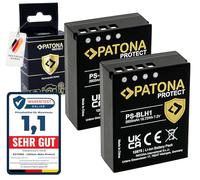 PATONA 2X Protect Batterie pour Olympus BLH-1 BLH1 2600mAh | Batterie avec NTC-Sensor & étui protecteur pour OM-D E-M1 Mark II/III & E-M1X, 100% identique à l'original