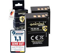 PATONA 2X Protect Batterie Remplacement pour Olympus BLS-5 BLS-50 PS-BLS5, 1100mAh Compatible avec Om-D E-M10 Mark II III IV Pen E-P3 E-PL2 E-PL3 E-PL5 E-PL6 E-PL7 E-PL8 E-PL9 Pen PM1 PM2 Stylus 1