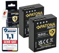 PATONA 2X Protect BLH-1 Batterie de Rechange 2400mAh Compatible avec Olympus Om-D OMD EM-1 Mark II EM-1 Mark 2 E-M1X EM1 EM1X BLH1 BL-H1 BL H1, boîtier V1 résistant à la Chaleur, Ignifuge