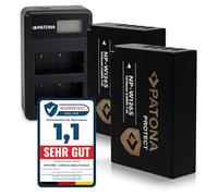 PATONA 2X Protect V1 Batterie NP-W126S 1210mAh avec Chargeur Double LCD Compatible avec Fujifilm FinePix HS30EXR HS33EXR HS50EXR X-T20 X-H1 XT3 XT100 XT200 XPRO2 XPRO3 XA3 XA5