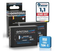 PATONA 2X USB-C Platinum Batterie pour Fujifilm NP-W126s W126, 1050mAh