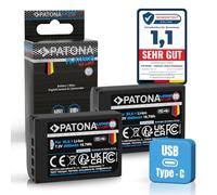 PATONA 2X USB-C Platinum Batterie pour Olympus BLX-1 BLX1 2600mAh