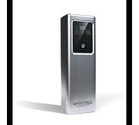 PATONA 4237 Batterie Externe 20000mAh Li-Ion Power Delivery 100W, 1x USB-A, 2x USB-C, Gris, Écran LCD, Charge Smartphones/Tablettes/Laptops