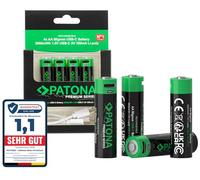 PATONA 8X Premium Mignon AA Batterie avec USB-C, 3000mWh 1.5V, Rechargeable | Recharge via USB-C 350mA, câble-USB-C 1-à-2, plus de 1000 cycles de charge, pour appareils photo et télécommandes