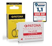 PATONA Batterie de Remplacement pour Canon LP-E8, 950mAh 7.4V 7Wh Li-ION, Compatible avec EOS 550D 600D 650D 700D Rebel T2i T3i T4i T5i Kiss X4 X5 X6i X7i