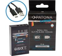 PATONA batterie pour photo Olympus BLS-5/BLS5 1050mAh Li-Ion Platinum USB-C charging