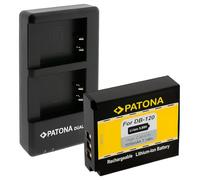 PATONA Batterie pour Ricoh DB-120 GR IV, 1850mAh avec USB-C Chargeur Double