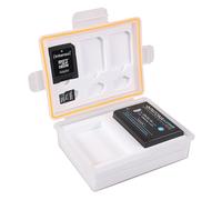 Patona boîte de rangement étanche pour batteries et cartes mémoire - compatible Canon LP-E8, Nikon EN-EL14, Panasonic DMW-BLC12