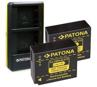 PATONA Chargeur Double avec 2X Batterie DMW-BLG10 Compatible avec Panasonic DMW-BLE9 BLE9E BLG10E DMC-GF6 DMC-GF3 GF5 GF6 DMC-GX7 DMC-LX100 DC-GX9 DMC-GX80 DMC-TZ101 DC-TZ202
