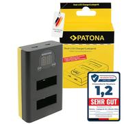 PATONA Chargeur Double LCD USB-C pour Batterie AMBAT-001 GoPro Max 2 | Chargeur double avec écran LCD et entrée USB-C, recharge deux batteries AMBAT-001 pour caméra GoPro Max 2