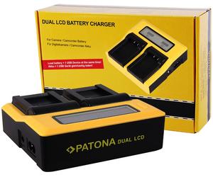 PATONA Chargeur Double LCD USB pour Panasonic DMW-BLF19