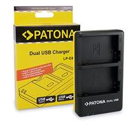 PATONA Chargeur Double USB-C/Micro-USB pour Canon LP-E8 LPE8 Appareil Photo | Chargeur voyage compact pour EOS 550D 600D 650D 700D Rebel T2i T3i T4i T5i Kiss X4 X5 X6i X7i, avec câble USB