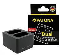 PATONA Chargeur Double USB-C pour Leica Q3/Q4 BP-SCL4/BP-SCL6 - Chargeur Rapide Compact pour 2 Batteries simultanément avec câble USB-C, LED et Protection Contre Surcharge