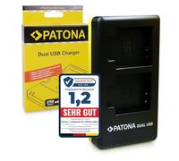 PATONA Chargeur Double USB-C pour Olympus Li-90B Li-92B, Pentax D-Li92 | Chargeur voyage compact compatible avec Tough TG-1-6, Stylus XZ-2, SH-Serie, Casio NP-150, Ricoh DB-100