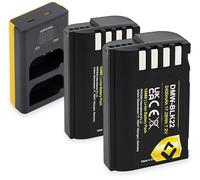 PATONA Chargeur LCD USB-C avec 2X Batteries DMW-BLK22 Protect 2400mAh 7.2V Compatible avec Panasonic Lumix DC-S9 DC-S5 S5II S5II-X S5 IIX S5K DC-G9 G9 II DC-GH5 GH5 II GH5S DC-GH6 GH6 DC-GH7 GH7