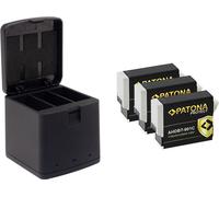 PATONA chargeur pour Triple GoPro Hero 9/Hero 10/Hero 11/Hero 12/ 3x batterie 1730mAh Enduro