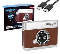 PATONA Chargeur rétro Dual USB-C PD/QC pour Canon LP-E6P/E6NH/E6N/E6 | Boîtier de charge & rangement pour EOS R7 R6II R5 7D 6D 5D Mark II III IV 60D 70D 80D 90D, LED-Display