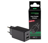 PATONA Chargeur USB-C GaN 3.0 45 W Chargeur rapide pour max. 2 appareils simultanément | Bloc d'alimentation compatible avec MacBook Pro/Air, iPad Pro, Pixel, ThinkPad, Dell XPS 13, Samsung, Note 20