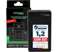 PATONA EN-EL15c EN-EL15b EN-EL15 Premium Chargeur de Batterie PD Performance (1500mA), USB-C Dual LCD Support QC/PD, Charge Rapide avec Adaptateur 20W Compatible avec Nikon Z5 Z6 Z7 Z8 D7200 D7500