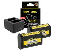 PATONA Kit 2 Batteries BP-SCL6 + Chargeur USB-C pour Leica Q2 Q3 SL2