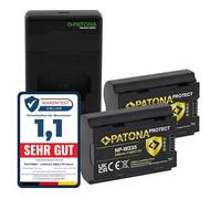 PATONA Kit 2X Protect NP-W235 Batterie 2600mAh & Chargeur PD Dual USB-C | Charge rapide sur secteur 20W, compatible avec Fujifilm XT4 XT5 X-H2 GFX 50SII 100II, NTC-Sensor & étui protecteur