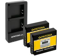 PATONA Lot de 2 Batteries Ricoh DB-120 GR IV, 1850 mAh, Chargeur USB-C