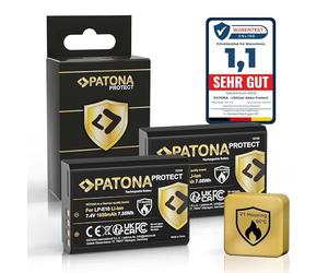 PATONA LP-E10 Protect Lot de 2 batteries de rechange, 1020 mAh, compatibles avec Canon EOS 1100D, 1200D, 1300D, 2000D, 4000D, Rebel T3, T5, T6, T9, Kiss X50, X70, X80, 1DX 1D X Mark II LP E10 LPE10